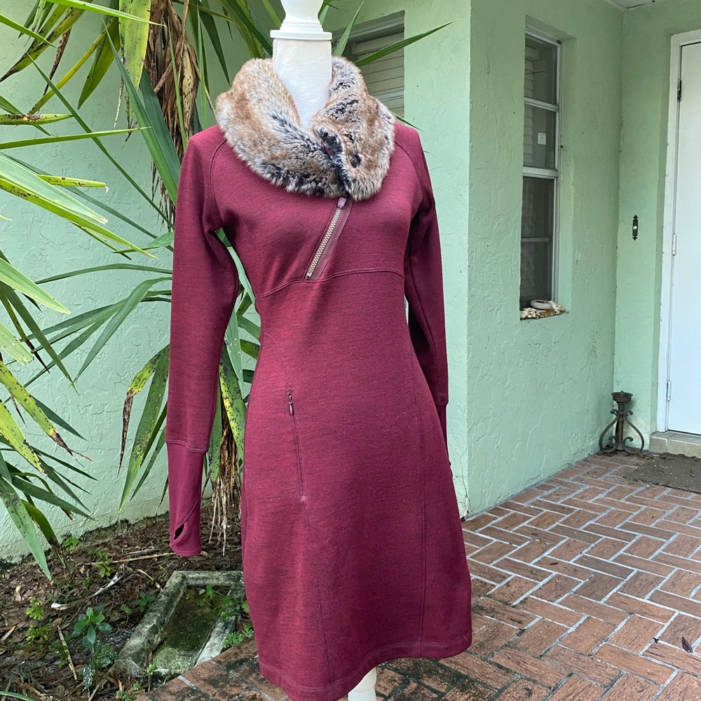 Athleta Burgundy Winter Dress